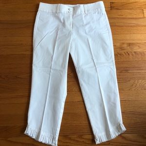 Cropped ruffle hem pant